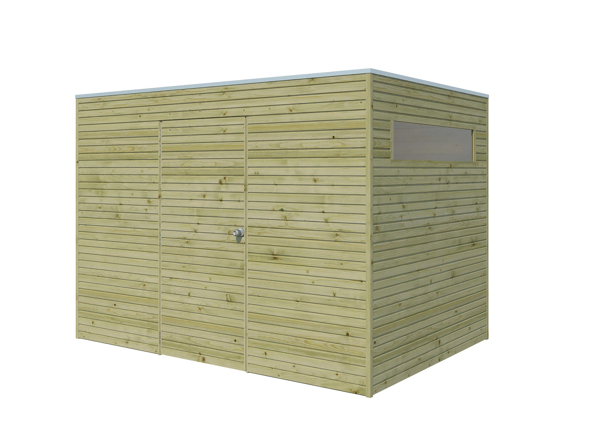 Woodlands Blokhut QB Groen Geïmpregneerd 300 x 210 cm - Afbeelding 1